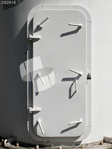 Image of white metallic door