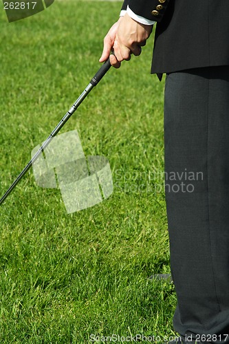 Image of Golfing businessman