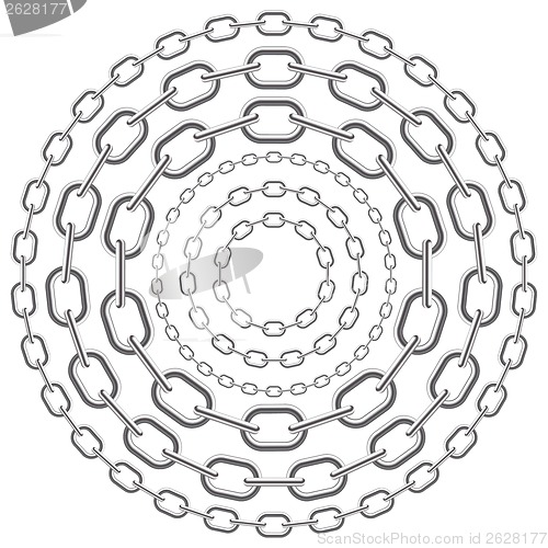 Image of metallic circle chains