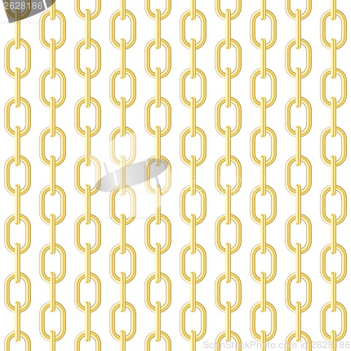 Image of Gold chain seamless vector background.