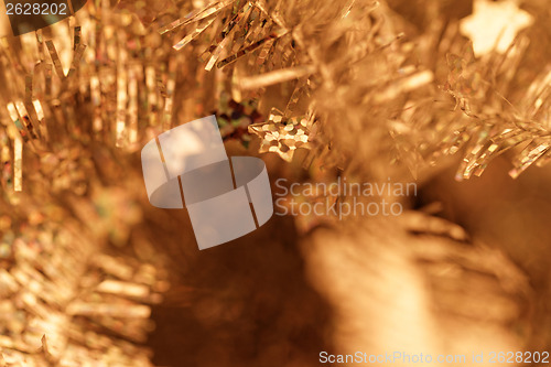 Image of Tinsel. Christmas decoration.