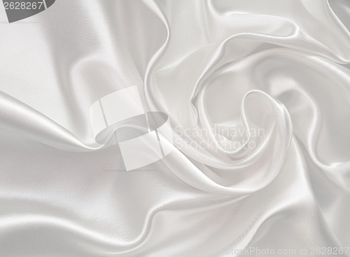 Image of Smooth elegant white silk as wedding background 