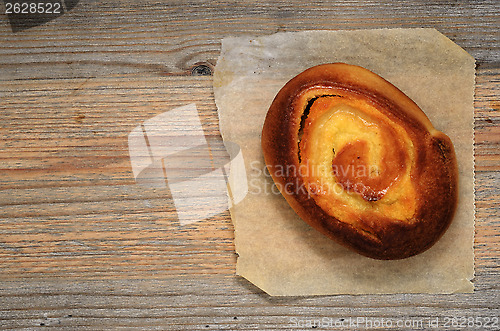 Image of fresh bun dallas on wooden table