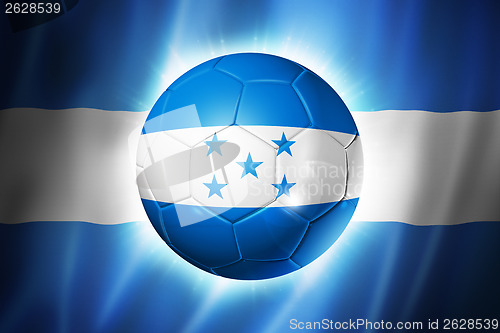 Image of Soccer football ball with Honduras flag