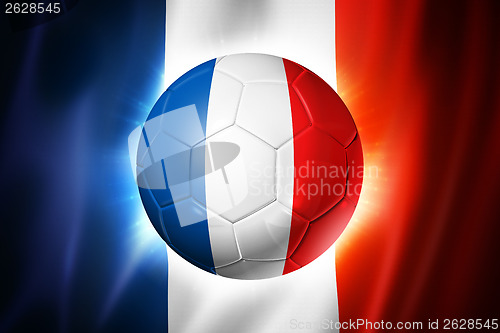 Image of Soccer football ball with France flag