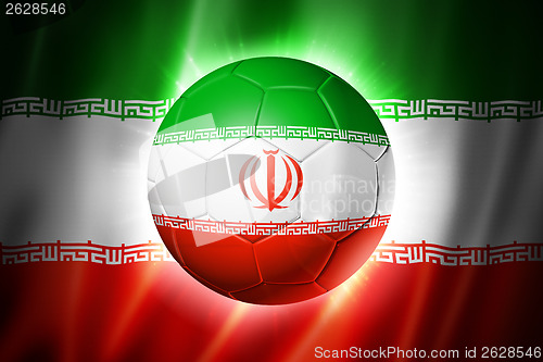 Image of Soccer football ball with Iran flag