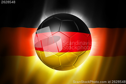Image of Soccer football ball with Germany flag