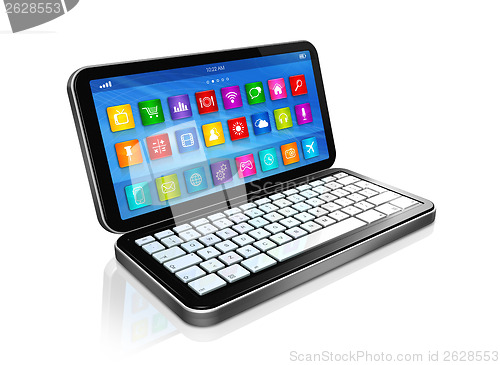 Image of Smartphone, Netbook - apps icons interface