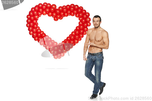 Image of Man showing heart shape