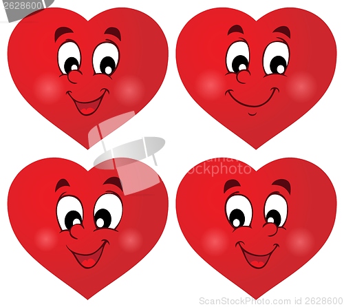 Image of Valentine hearts thematic set 1