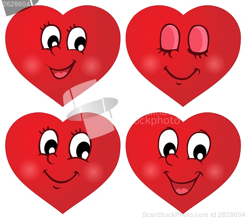 Image of Valentine hearts thematic set 2