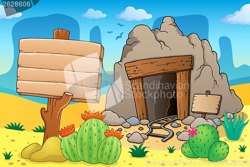 Image of Desert with old mine theme 7