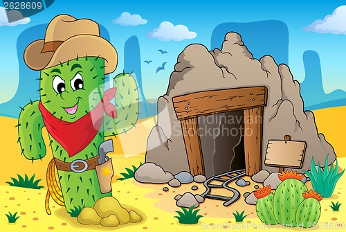 Image of Desert with old mine theme 6