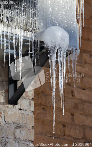 Image of Icicle on icy air conditioning