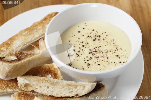 Image of Cheese dip and toast horizontal