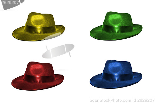 Image of Four colorful hats