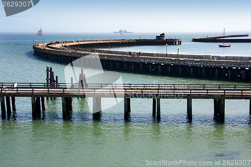 Image of Winding wooden pier