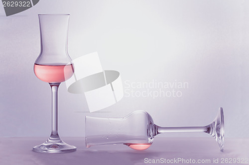 Image of Two Grappa glasses in color of the year 2014