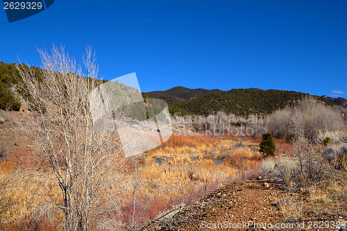 Image of Colorful Santa Fe in Winter