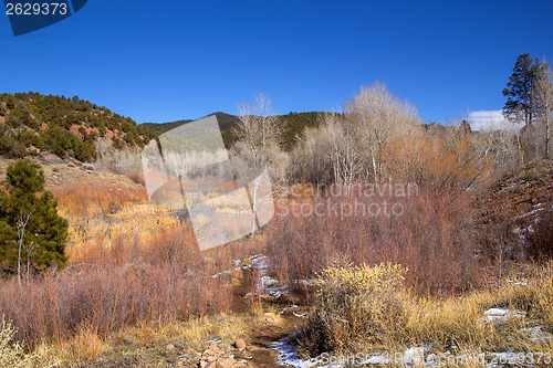 Image of Colorful Santa Fe in Winter