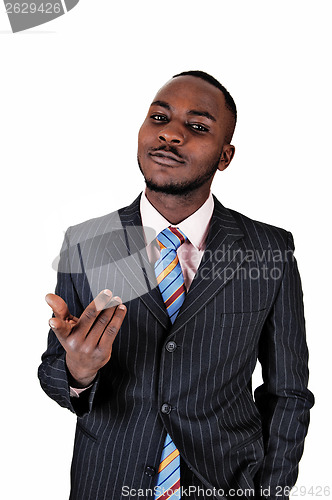 Image of Black man talking.