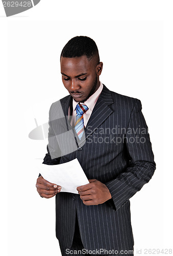 Image of Black man with paper.