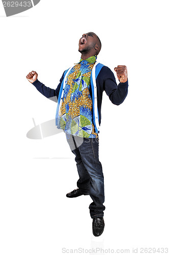 Image of Screaming black man.