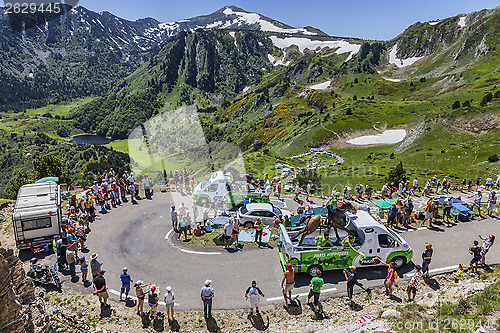 Image of Publicity Caravan in Pyrenees Mountains