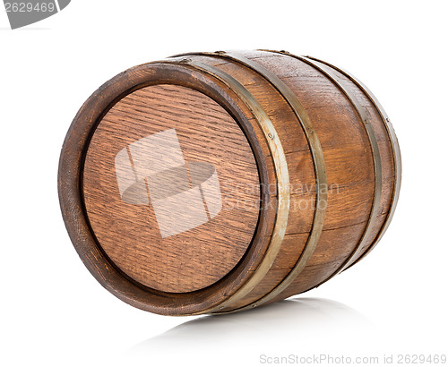 Image of Brown wooden barrel