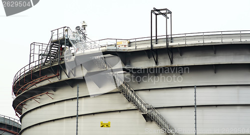 Image of gas tanks in the industrial estate, suspension energy for transp