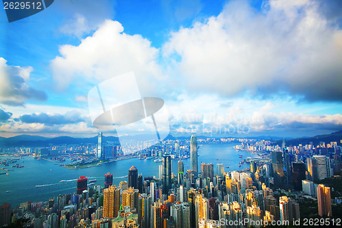 Image of Hong Kong skyline from Victoria Peak