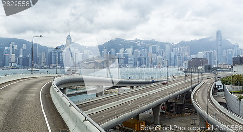 Image of traffic in Hong Kong at day