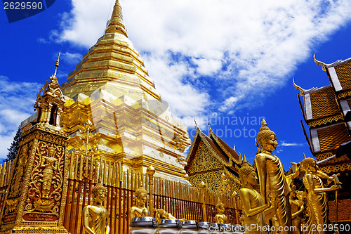 Image of Wat Phra That Doi Suthep is a major tourist destination of Chian