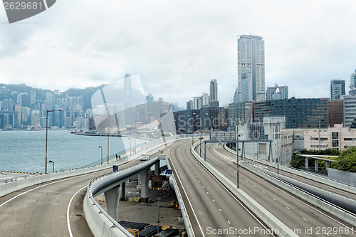 Image of traffic in Hong Kong at day