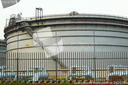 Image of gas tanks in the industrial estate, suspension energy for transp