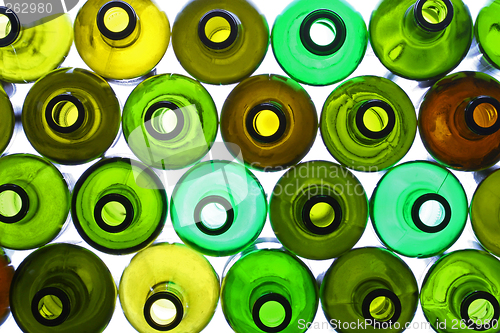 Image of backlited bottles