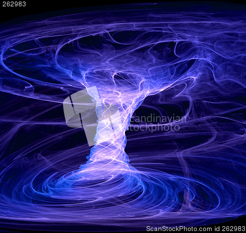 Image of blue energy tornado