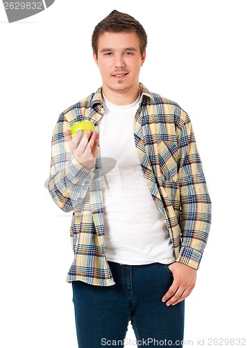 Image of Man with green apple