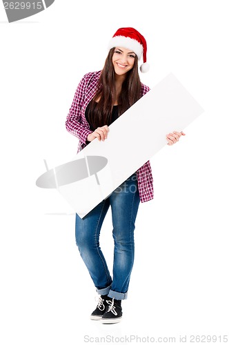 Image of Girl in Santa hat