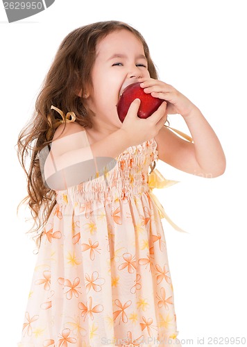 Image of Girl with apple