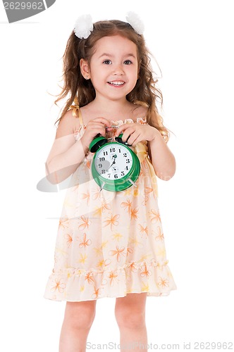 Image of Girl with alarm clock