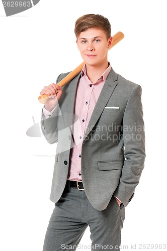 Image of Man with baseball bat