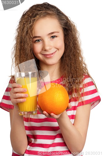 Image of Girl with orange juice