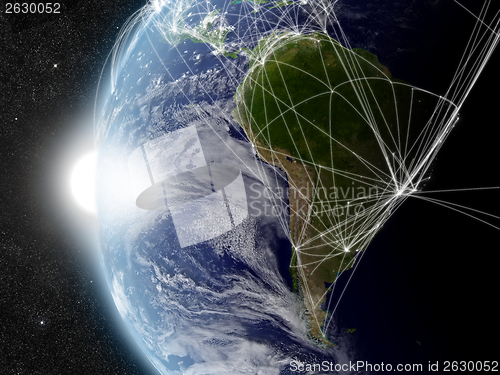 Image of Network over South America