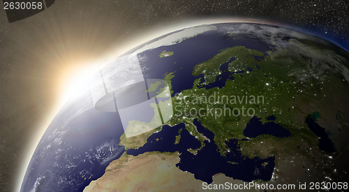 Image of Sun over Europe