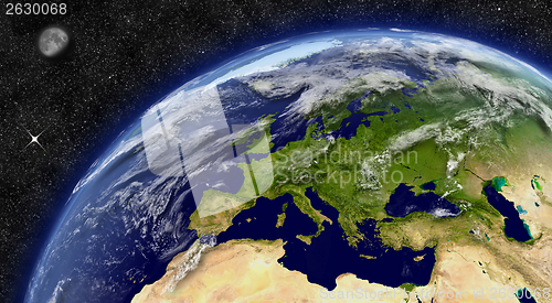 Image of Europe on planet Earth