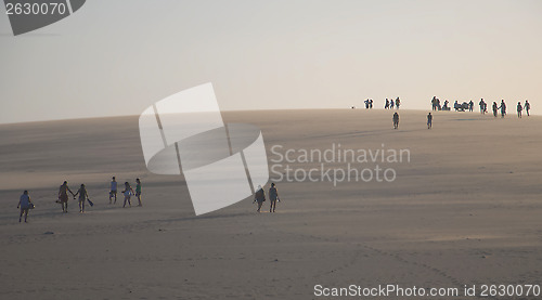 Image of People on the dune top in Jericoacoara Beach