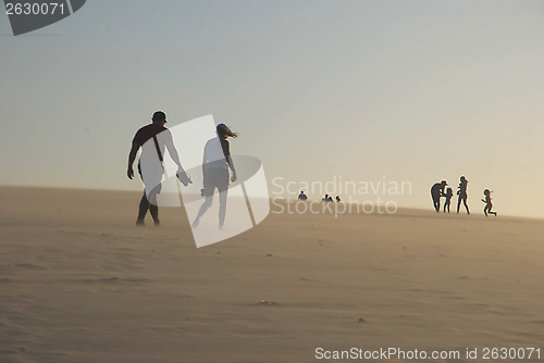 Image of People on the dune top in Jericoacoara Beach