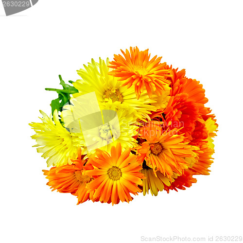 Image of Calendula yellow and orange bouquet