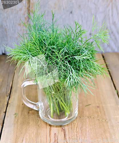 Image of Dill fresh in a glass mug